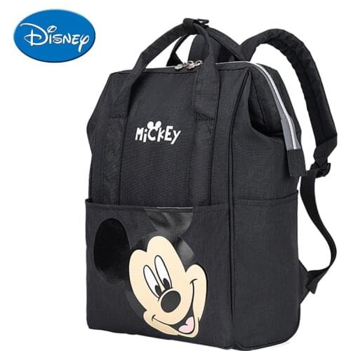 Disney Mommy Diaper Large Capacity Backpack Mickey Mouse Shoulder Bag Cartoon Cute Minnie Mouse Waterproof Handbag