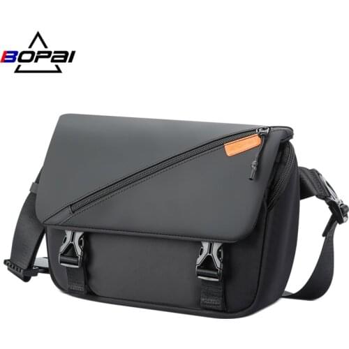 BOPAI Mens New Casual Shoulder Bag Large Capacity High Quality Crossbody Tote For Male Messenger Travel Multi-Function Handbags