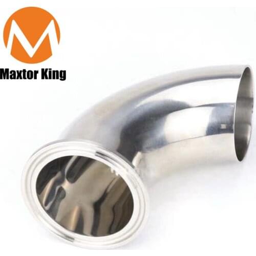 MK Pipe OD 19MM-108MM SUS304 Sanitary 90 Degree Single Elbow Weld Ferrule OD 50.5mm fit 1.5" Tri Clamp