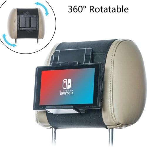 WANPOOL Universal Car Travel Swivel Headrest Mount Holder for Nintendo Switch & i Pad Air, i Pad mini and other Tablets