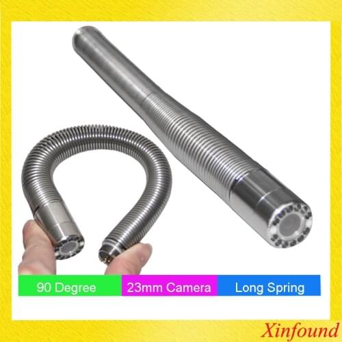 23mm 90'Degree Long Spring Pipeline sewer pipe Endoscope Camera Head waterproof IP 68 HD 1000 TVL Used For Pipeline Inspect