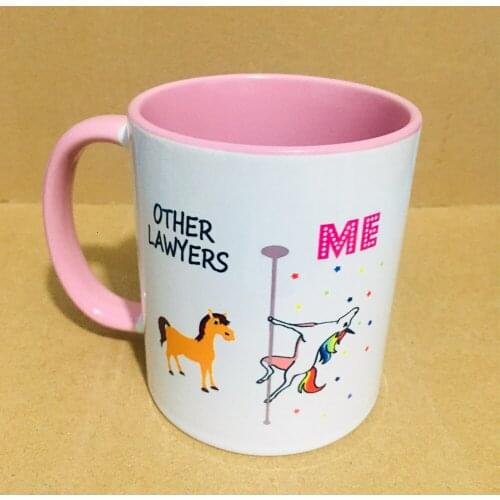 Outstanding Lawyer Mug 11oz Pink Ceramic Tea Milk Cup Law School Law Office GIft Coffee Mug