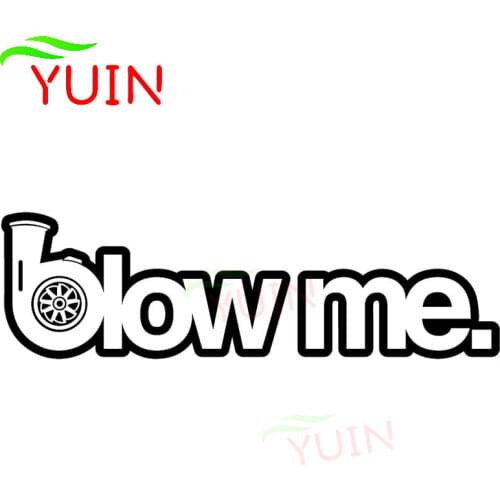 BLOW ME Car Sticker Funny Gesture Turbo Racing Decals Fashion PVC Bumper Decoration Waterproof Sunscreen Exquisite Decal