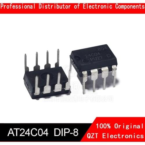 10PCS AT24C04N 24C04N 24C04 AT24N04 DIP-8 EEPROM (512x8) 4K 1.8-5.5 new original