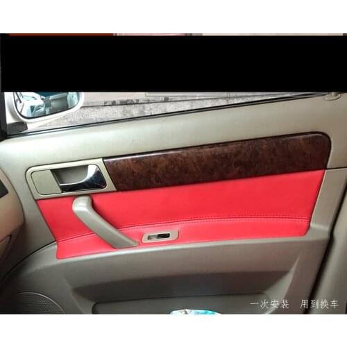 Car Interior Microfibre Leather Decorations Door Panel Armrest Trim Protective Cover For Buick Excelle 2004 2005 CAB038