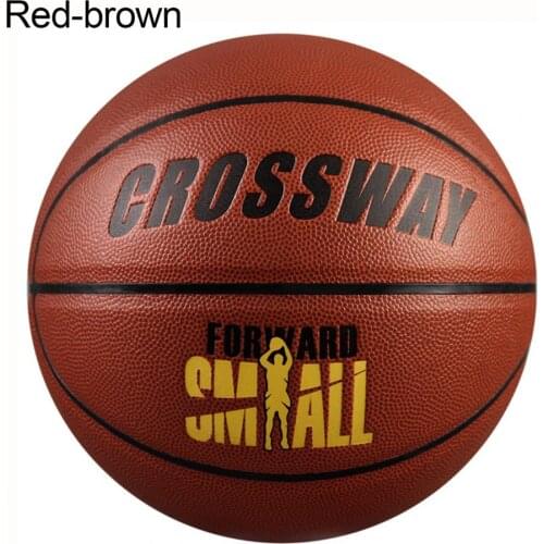 Crossway Basketball Good Elasticity Skid Resistance Red-brown Competition No.7 Basketball Kids Adults Indoor Traning Basketball