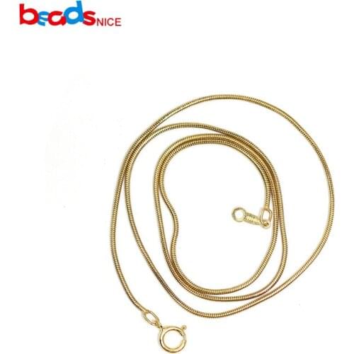 Beadsnice ID40130smt2 Snake Chain Necklace With Lobster Claw Clasp Necklaces Gold Filled Jewelry Supplies