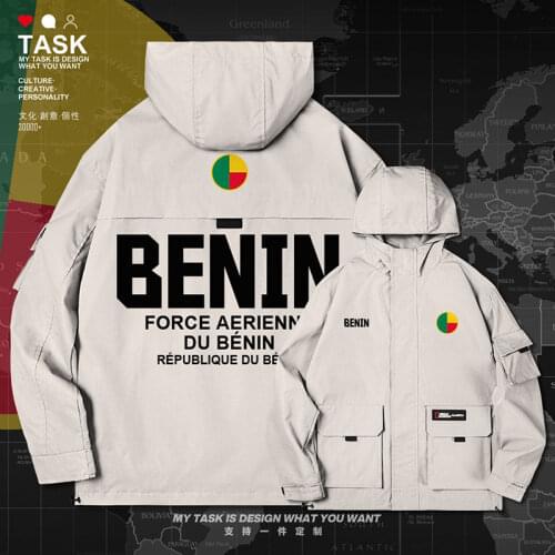 Benin Beninese BEN BJ Dahomey men jacket hooded air force logo army fan mens long sleeve trench coat men coat autumn clothes