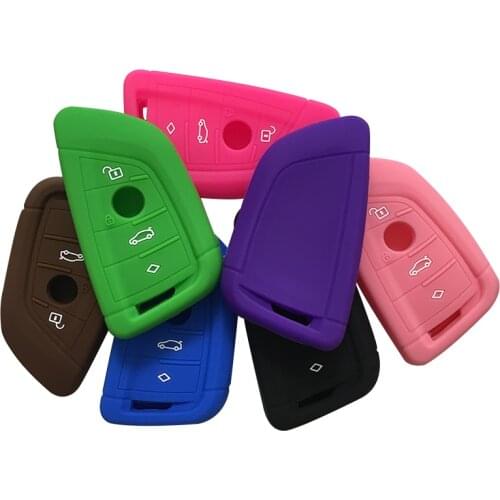 Silica Gel Car Key Case Cover for BMW X1 X3 X5 X6 Series 1 2 5 7 F15 F16 E53 E70 E39 F10 F30 G30 Key Cover Fob Shell Protecor