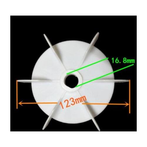 D shape Central hole Air Pump Fan Parts plastic fan blade 123mm