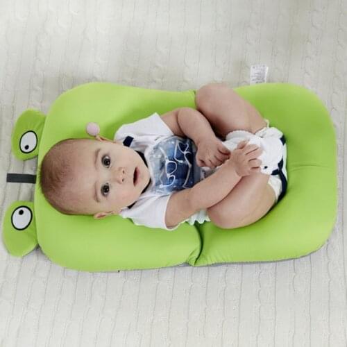 Baby Bath Tub Pillow Pad Lounger Air Cushion Cartoon Animal Infant Safe Bathtub