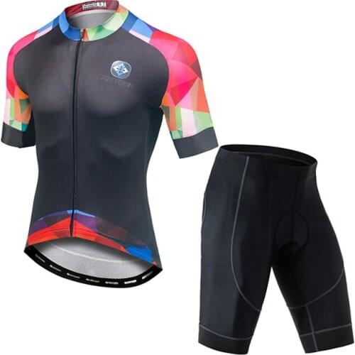 Road cycling summer printing bike sets new style bicyle clothing men cycle wear sport jersey suit