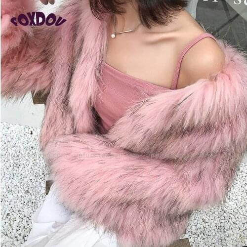 FOXDUO Long Fur Coats