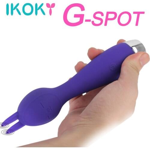 IKOKY Female Masturbator Clitoris Stimulation AV Stick Dildo Vibrator 10 Speed Sex Toys for Women Sex Shop