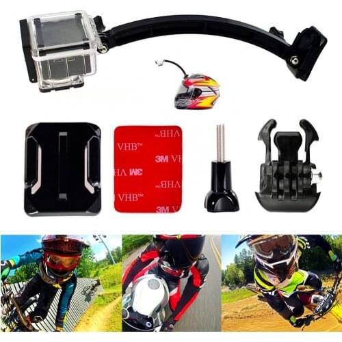 Arm Mount Helmet Extension Holder Base Screw Kit Curve Mount 3M Sticker For Gopro 9 8 7 6 5 4 Xiaomi YI 4K II SJCAM Accessories