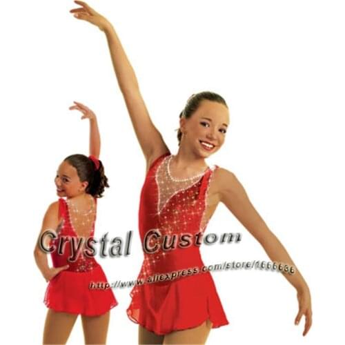 Hot Selling Ice Skating Dress For Girls Spandex Graceful New Brand Figure Skating Competition Dress Customized DR2644