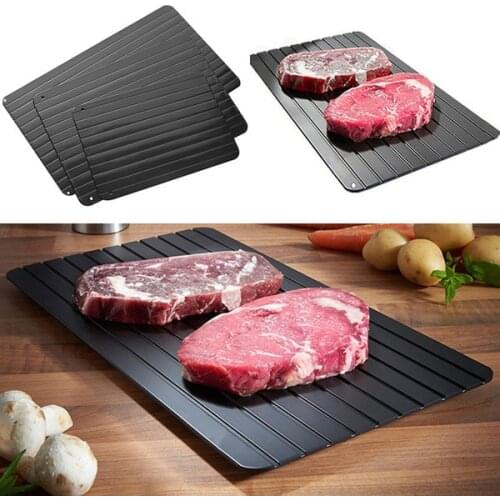 Defrost Tray Thaw Frozen Food Meat Fish In Minutes Home defrosting tray No Electricity Chemicals Dropshipping