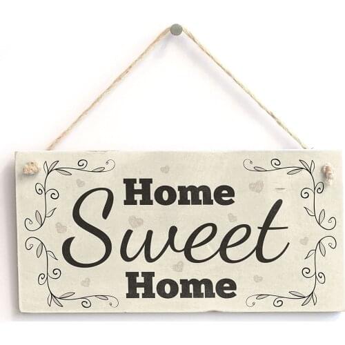 Meijiafei Home Sweet Home - Cute PVC Sign / Plaque 10"x5"