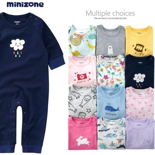 Minizone baby bodysuit one-peace cotton soft