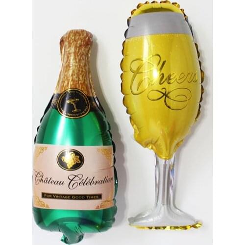 100PCS/lot new mini glass baby bottle aluminum FOIL balloon birthday party globos wholesale wedding baloes bar/wedding decor