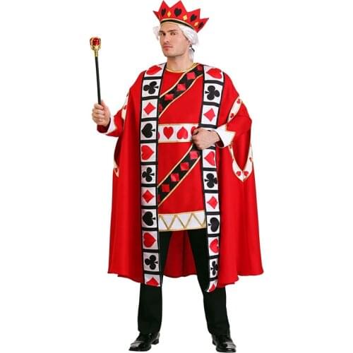 New Halloween Kid Adult Stage Performance Red heart The king of hearts Cosplay costume Alice cosplay ship fast st stock