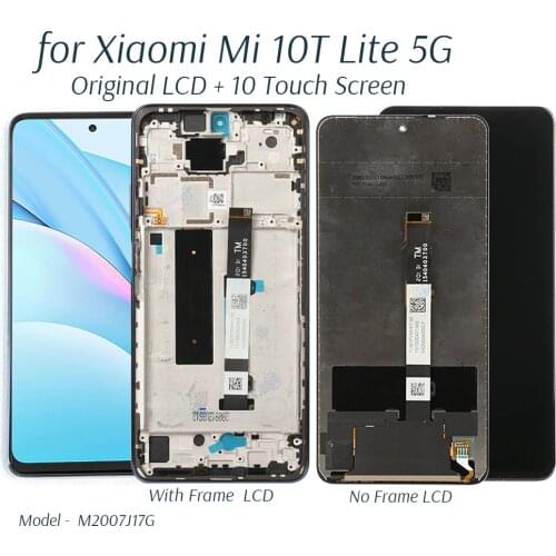 Original Display For Xiaomi Mi 10T Lite 5g LCD Display 10 Touch Screen Replacement For Mi 10 T Lite 5G Phone LCD Screen Part