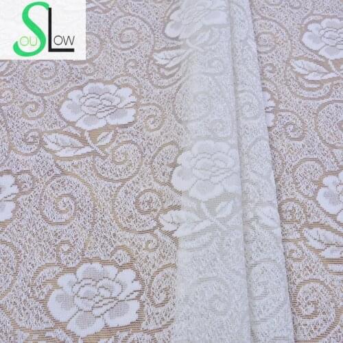 Slow Soul White Beige High Grade Dining Room Flower Pastoral Curtains Tulle Cortinas For Living Rideaux Kitchen Sheer Bedroom