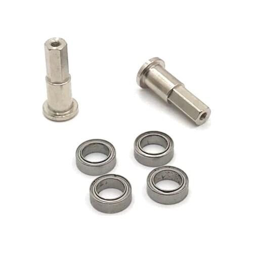 RC Front Wheel Axle with Bearing for WPL D12 Model Car Replacement Parts 2 orders