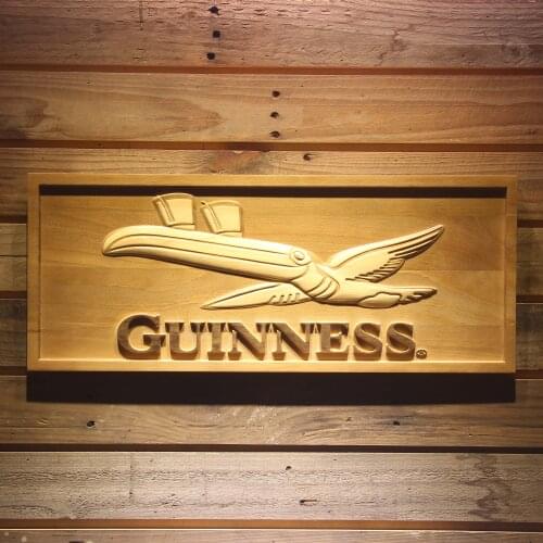 Guinness Toucan Beer 3D Wooden Signs