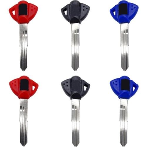 Motorcycle Blank Key Uncut Blade For Suzuki GSXR600 750 1000 1300 SV650 1000 Motorcycle key blank with blade Black / Red / Blue