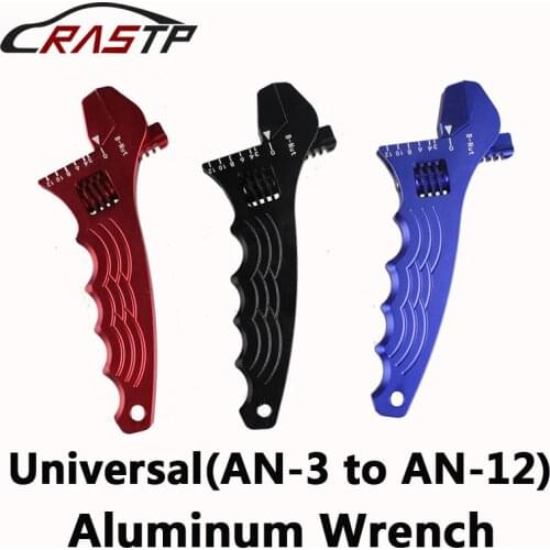 RASTP -Car Replace tool Adjustable Aluminum WRENCH HOSE Fitting Tool Aluminum Spanner Double Function AN3-AN12 RS-TC005