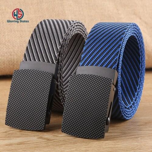 New Mens Casual Nylon Belt Alloy Draw Rod Buckle Multi-color Belt Designer Belts Men High Quality Men Gift Length 130cm