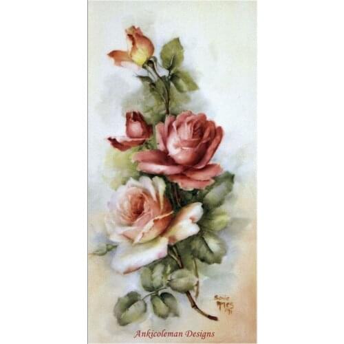 Needlework for embroidery DIY DMC Color High Quality - Counted Cross Stitch Kits 14 ct Oil painting - Blooming Roses