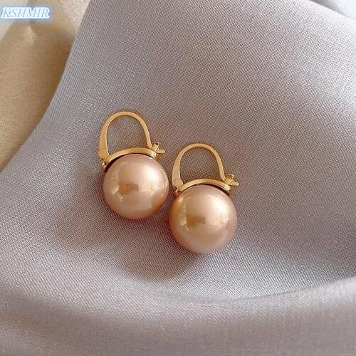 2021 New Elegant Lady Style Pearl Pendant Earrings Fashion Simple Korean Womans Jewelry Luxury Christmas Party Unusual Earrings