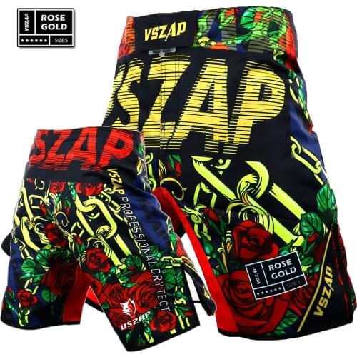 SZAP Fighting Male Sports MMA Shorts Sanda Quick Dry Loose WuLin Wind Beach Fitness Running Trunks