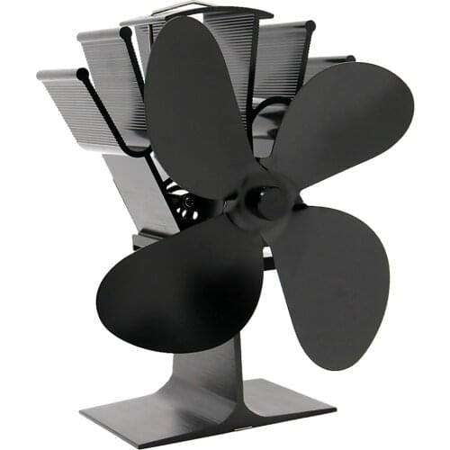 Automatical Heat Powered Wood Stove Fan for Log Wood Burner/Fireplace Heater, with 4 Blades, Strong Winds, Quality Guaranteed