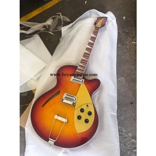 High-quality 6-string hollow electric guitar, 380 guitar, bright fingerboard, real photo