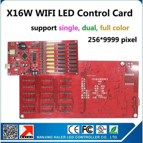 X16W wireless led display controller support single color dual color full color moving led sign indoor outdoor led display board