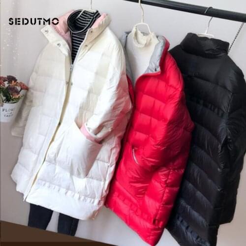 SEDUTMO Winter Long Duck Down Jackets Women Thick Warm Oversize Coat Autumn Slim Puffer Jacket ED833