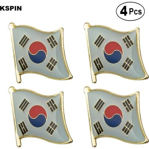 South Korea Flag Pin Lapel Pin Badge Brooch Icons 4pcs