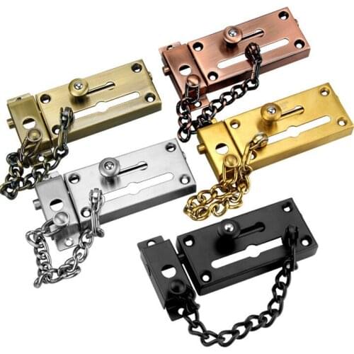 1pcs Security Door Chain Lock Stainless Steel Anti-theft Slide Bolt Latch For Hotel Bedroom Living room Door Furniture Hardware