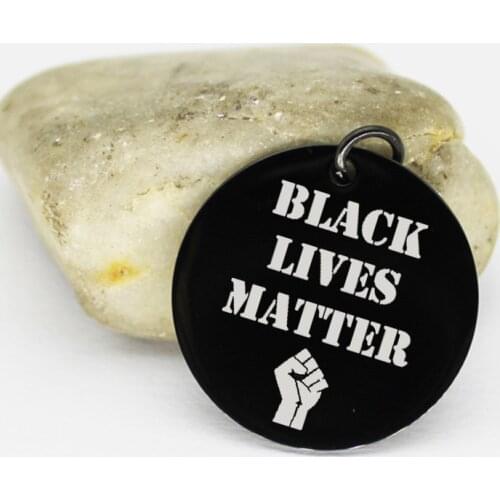 20pcs Black Lives Matter Charms Stainless Steel Pendant BlackLivesMatter Charm DIY Handmade Accessories