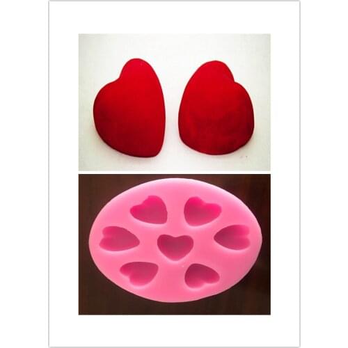 7 even small love chicken heart cake Browning molds chocolate mold baking gypsum aromatherapy silica gel mold P838