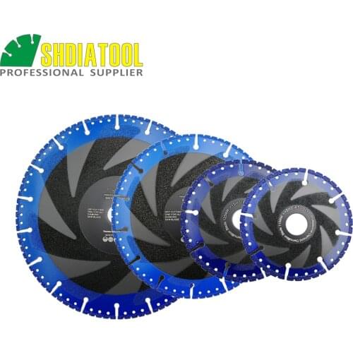 SHDIATOOL 2pcs Vacuum Brazed Diamond saw Blade for All Purpose For stone iron steel Demolition cutting disc