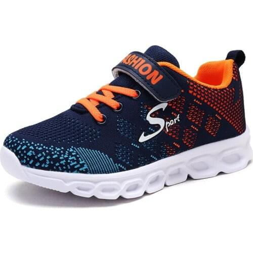 Kids Breathable Lightweight Running Shoes Children Wear-Resistant Lace UP Shoes Boys Girls Comfortable Sneakers AA11228