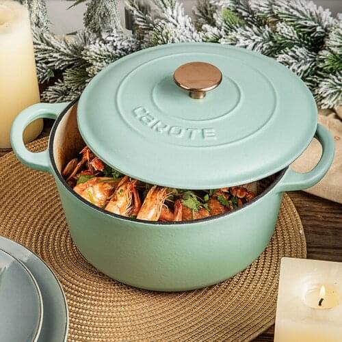 Heat-gathering and heat preservation Enamel pot cast iron pot Micro-pressure cooking Multifunctional stew pot soup pot