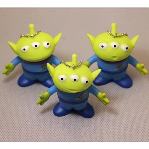 3pcs Disney Toy Story 4 Green Aliens 4cm Action Figurine Collection Toys Model Doll Mini Pendant For children gifts