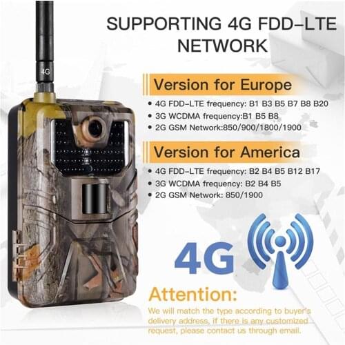HC-900 LTE 4G Hunting Camera 20MP 1080P MMS/SMS/SMTP/FTP Trail Camera IP65 0.3s scout Wild Camera 940nm infrared LED Photo Traps