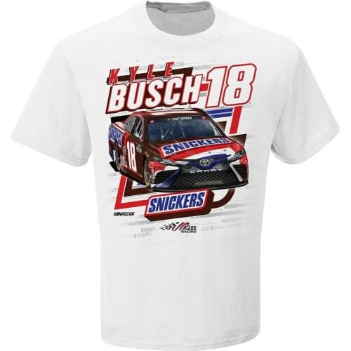 Kyle -Busch Joe-Gibbs Racing Team Collection T-Shirt - White Longsleeve Shirt Sweatshirt Hoodie for Men Women