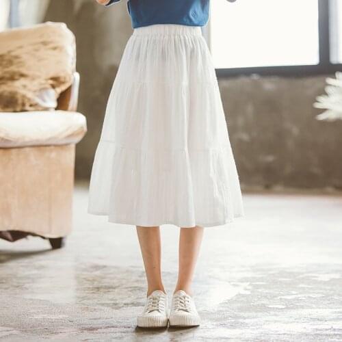 Cotton Ruffles Preppy Girls Skirts 2021 New Summer Teen Clothes Baby Children Midi Skirt Casual Beautiful,#6327